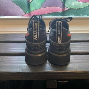 Palladium Black Chunky Platform Sneakers